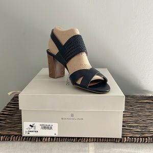 Bandolino Navy blue leather sandals. Brand new in original box.